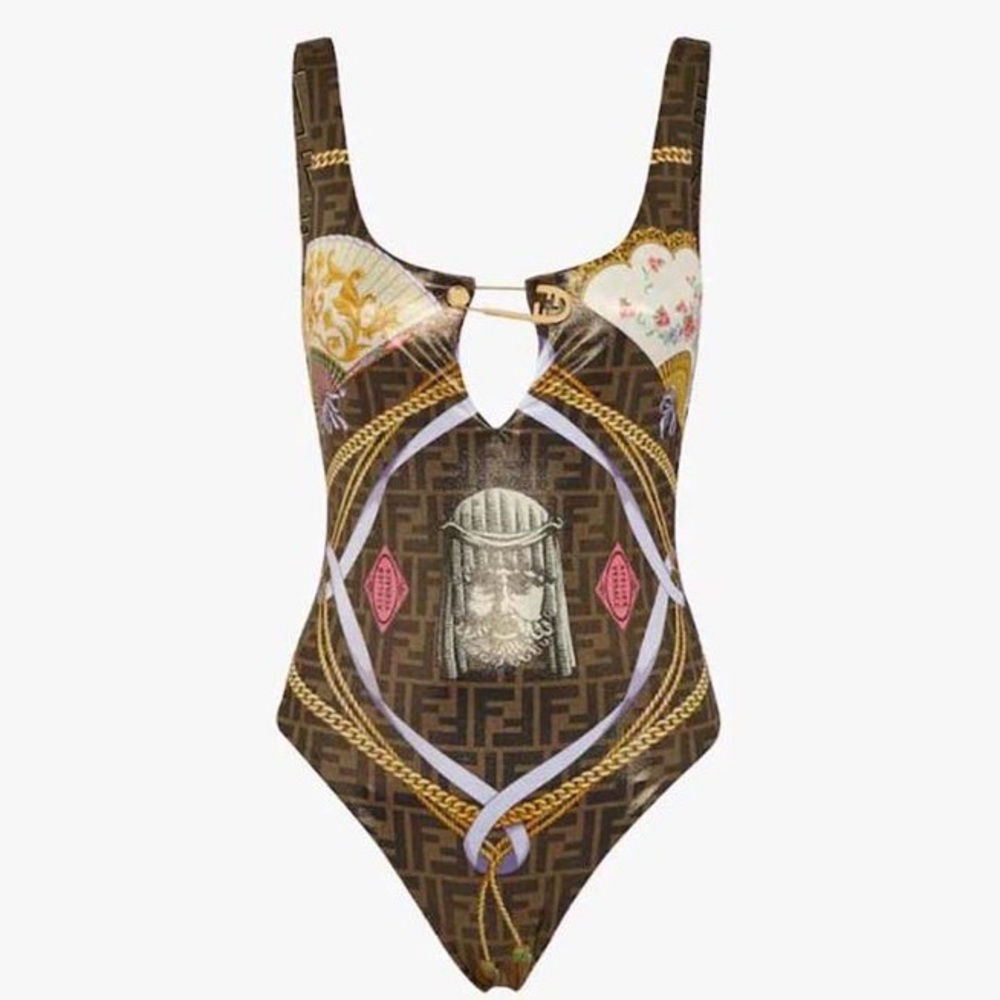 Fendi X Versace Collab One Piece Swimsuit